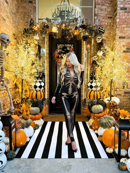 Halloween porch. Halloween home decor. Front porch. Spooky season. Women’s Halloween costume. Skeleton costume 

#LTKhome #LTKHalloween #LTKstyletip