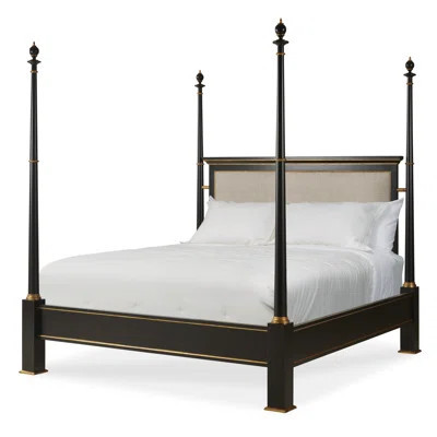 Monarch Barrington King Upholstered Four Poster Bed | Wayfair North America