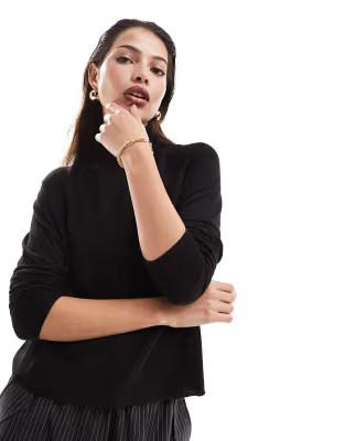 Mango high neck jumper in black | ASOS (Global)
