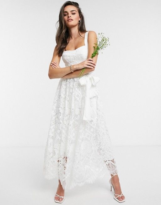 French Connection Sleeveless Bridesmaid Dress in Summer White | ASOS (Global)