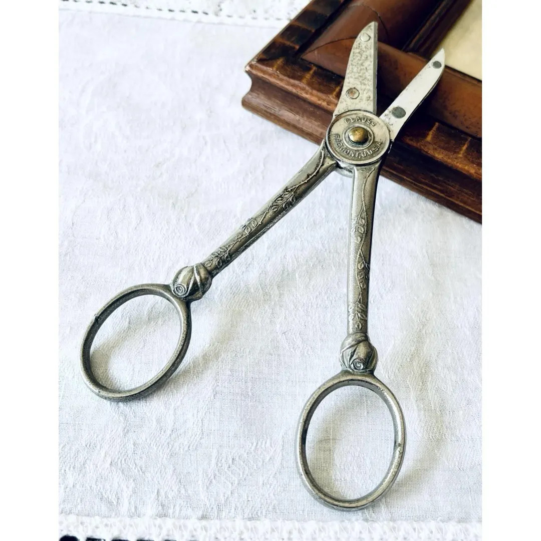Clauss "Garden Club" Chrome Steel Floral Scissors 6 1/2" Fremont USA VTG Patina | Etsy (Global)