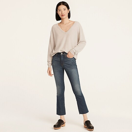 9" mid-rise demi-boot crop jean in Lantern wash | J. Crew US