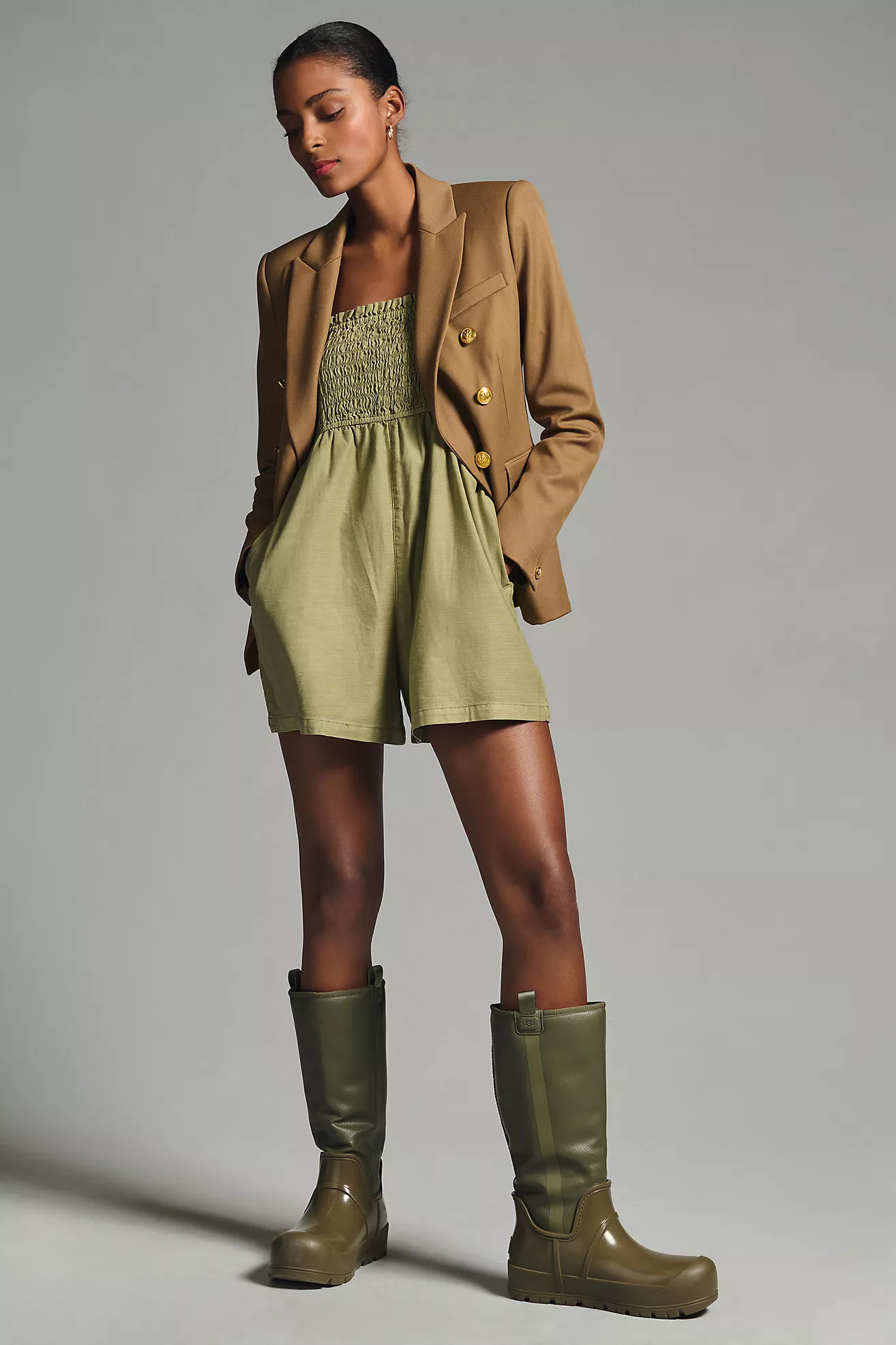 Pilcro Smocked Romper | Anthropologie (US)