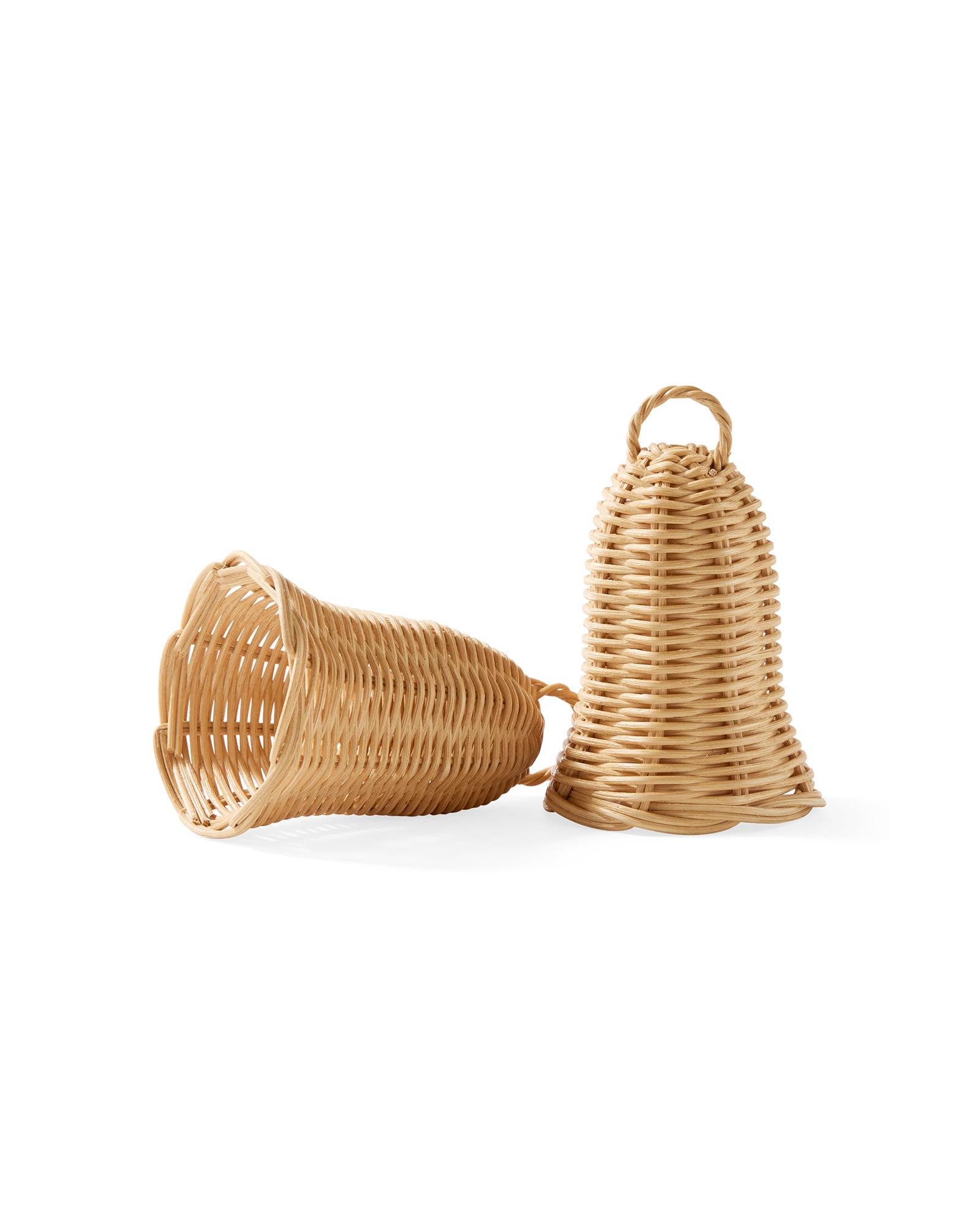 A touch of whimsy, woven with charm. Natural rattan welcomes a spirited shape. Ring in the season... | Serena and Lily