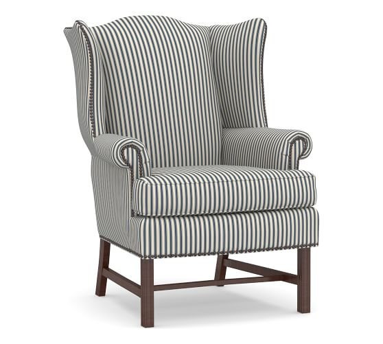 Thatcher Upholstered Wingback Chair | Pottery Barn (US)