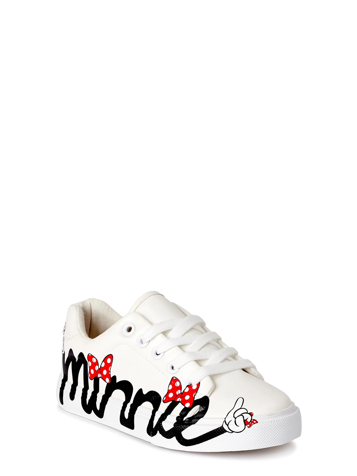 Disney Minnie Mouse Graffiti Fashion Low-Top Sneakers with Free Gift Box (Little Girls & Big Girl... | Walmart (US)