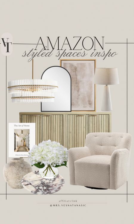 Amazon home designer inspired styled spaces for less! Loving this sideboard and this accent chair looks just like the designer version for less! 

Amazon home, Amazon find, living room, sitting area, sideboard, affordable home finds, affordable home decor, designer inspired, Amazon favorites, Amazon home decor, lighting, chandelier, wall art, summer decor, 

#LTKStyleTip #LTKHome #LTKSaleAlert