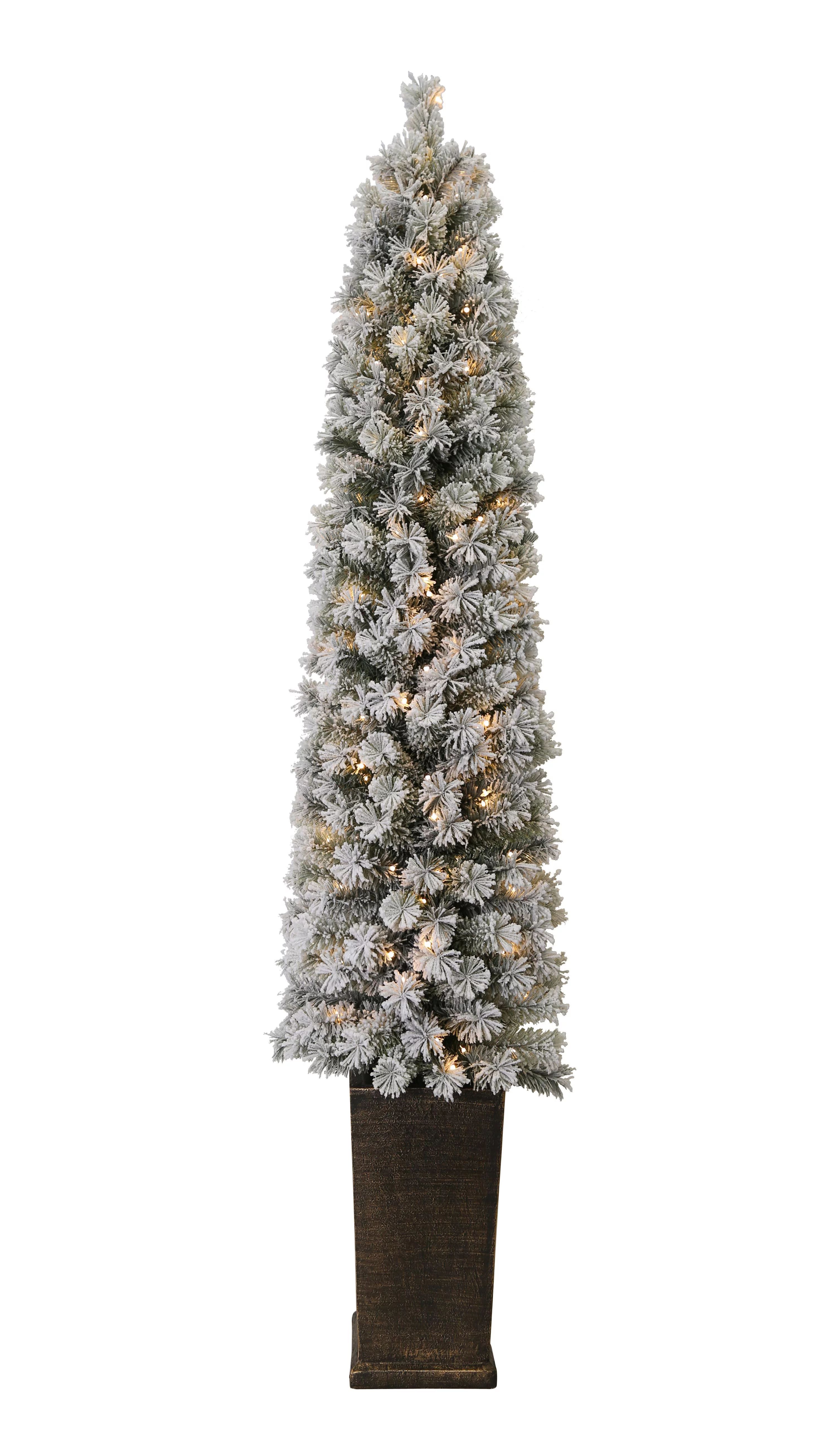 Holiday Time 7ft Pre-Lit Snow-Flocked Colorado Artificial Christmas Tree - Walmart.com | Walmart (US)