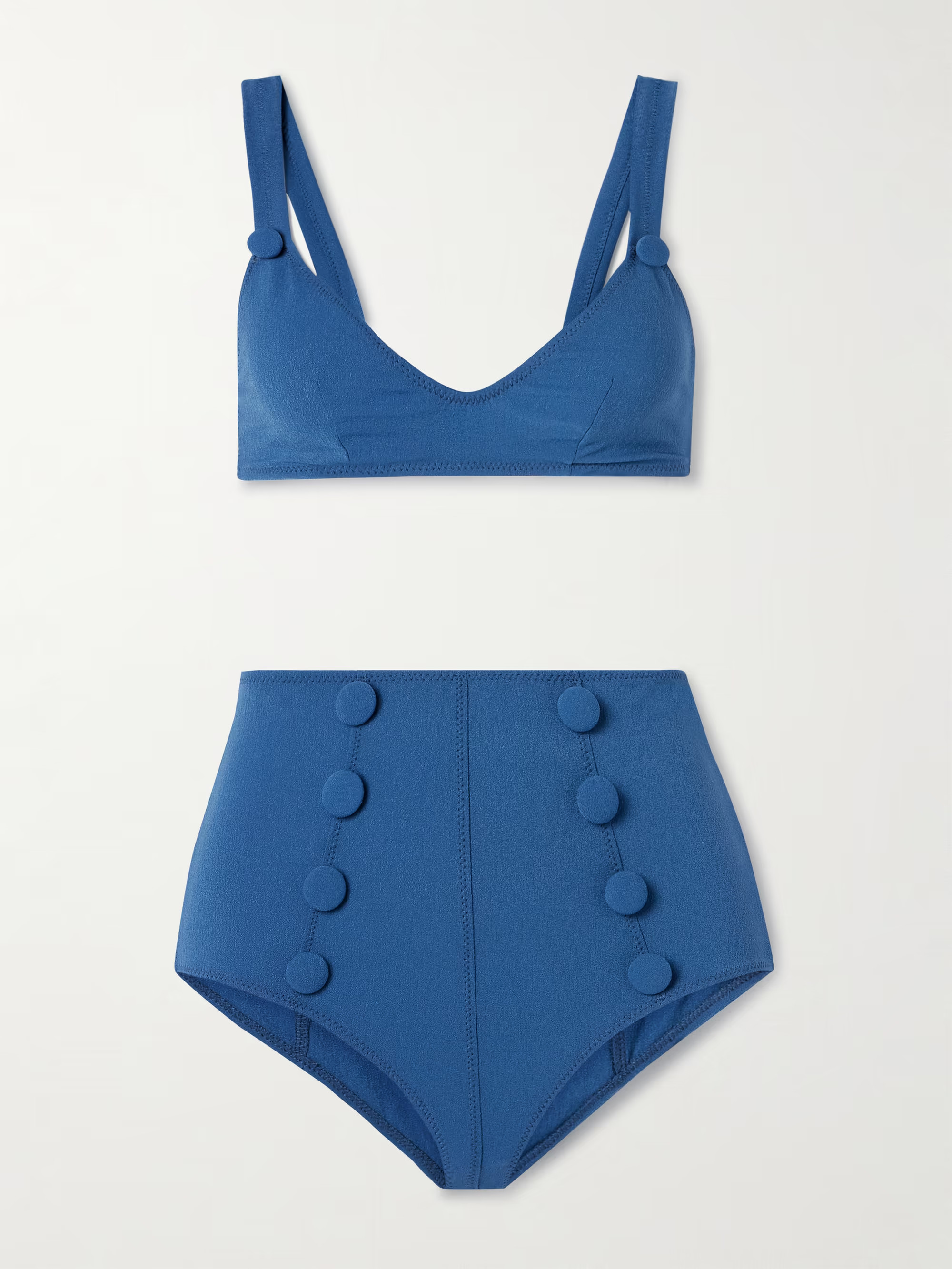 Magdalena button-embellished crepe bikini | NET-A-PORTER (US)