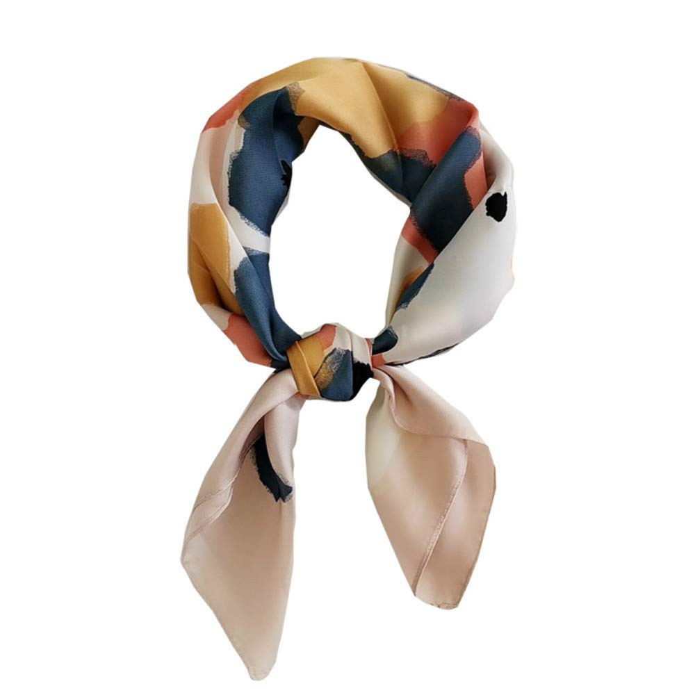 FONYVE Silk Feeling Scarf Medium Square Satin Head Scarf for Women 27.5 × 27.5 inches | Amazon (US)