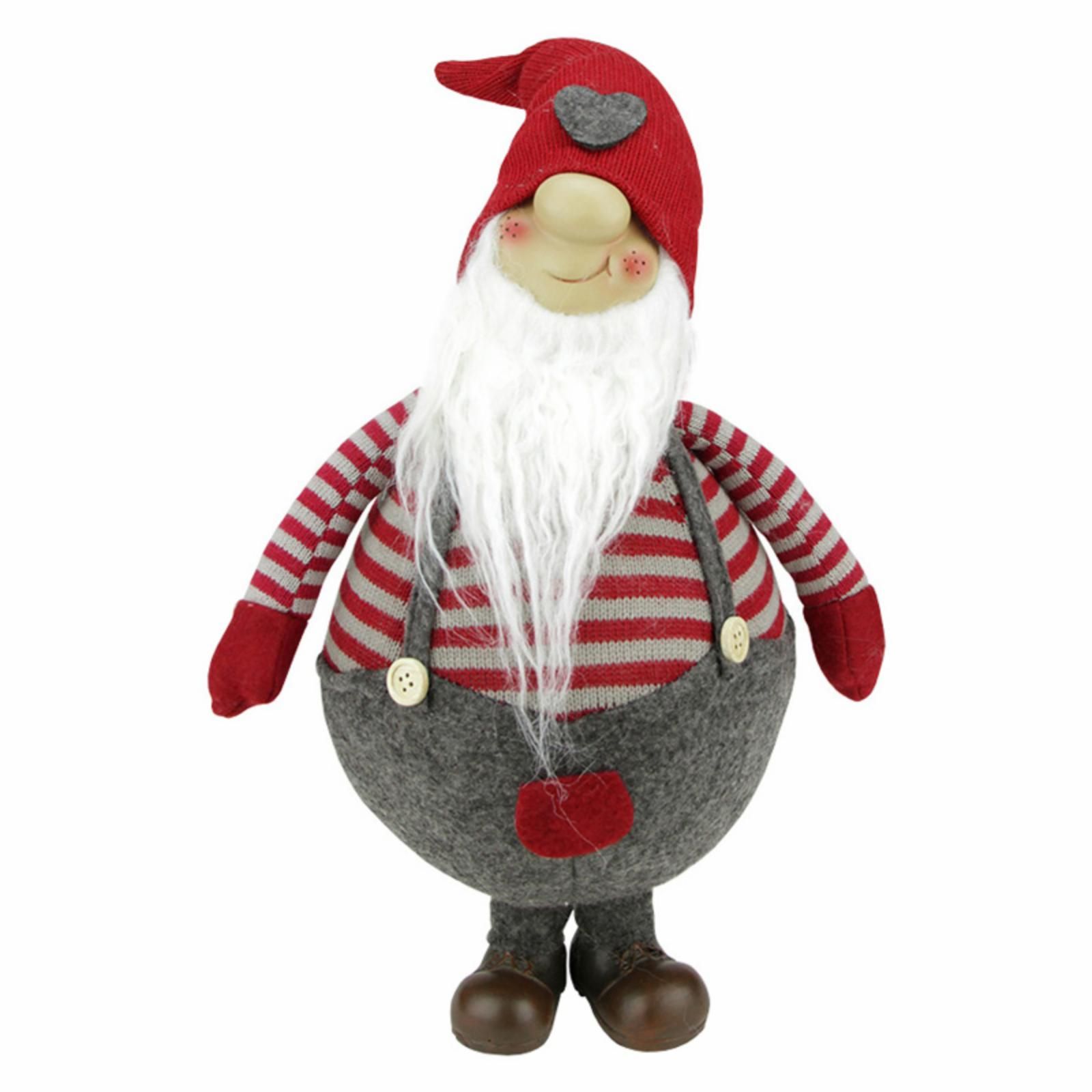 Northlight 12 in. Striped Gilbert Chubby Santa Gnome Plush Figurine | Hayneedle