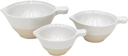 Casafina Fattoria Collection Stoneware Ceramic Set 3 Measuring Cups, White | Amazon (US)