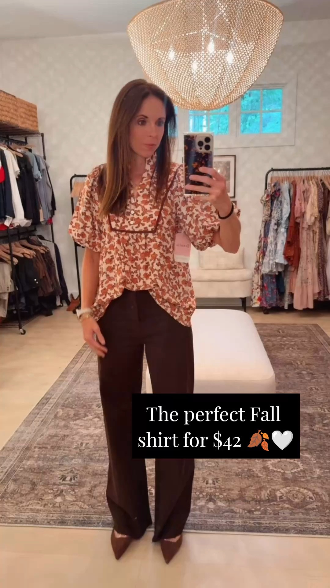 I LOVE this puff sleeve Fall blouse for just $42! 🍂 I am wearing a Small. It is so comfy and flattering. Perfect for work wear or a night out 👌🏻

#LTKmomlife #LTKgrwm #LTKootd