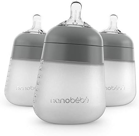 Amazon.com : Nanobébé Flexy Silicone Baby Bottle, Anti-Colic, Natural Feel, Non-Collapsing Nipp... | Amazon (US)