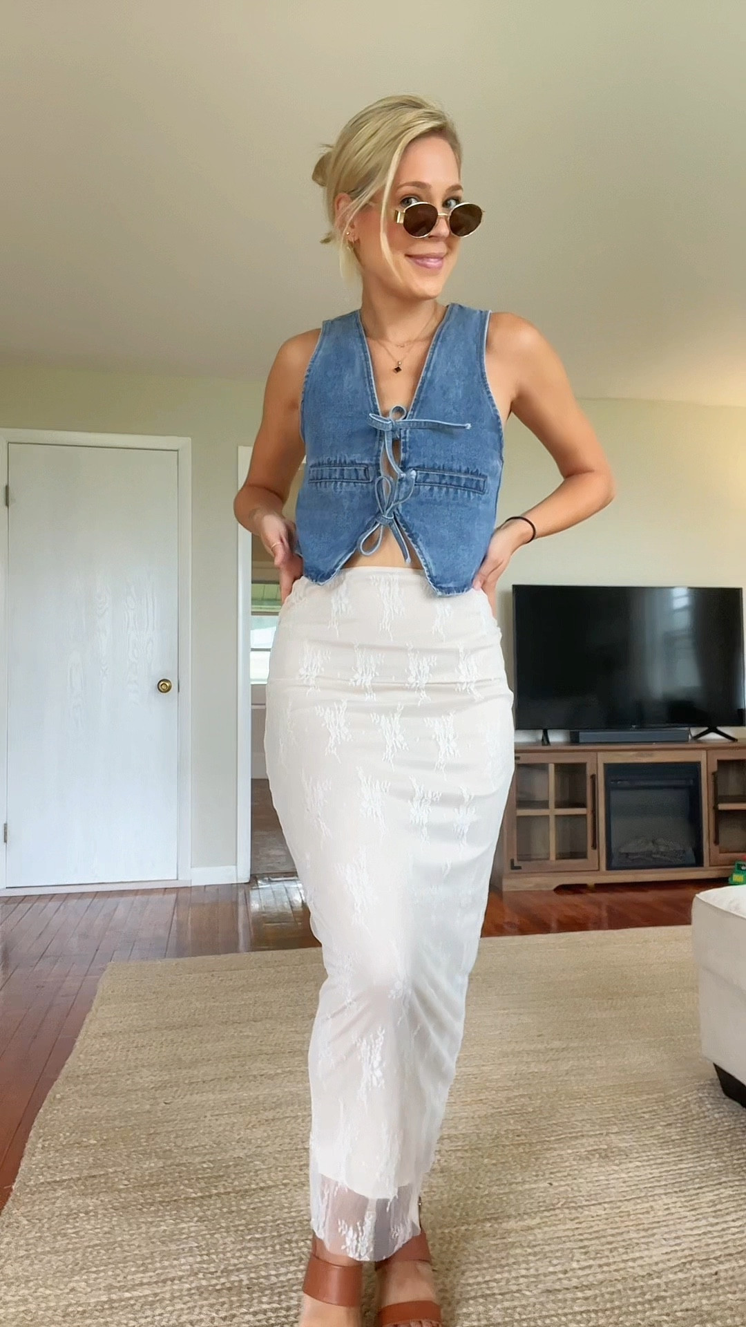 Loving this amazon fit! Size small in top and skirt

#LTKFindsUnder50 #LTKSaleAlert #LTKVideo