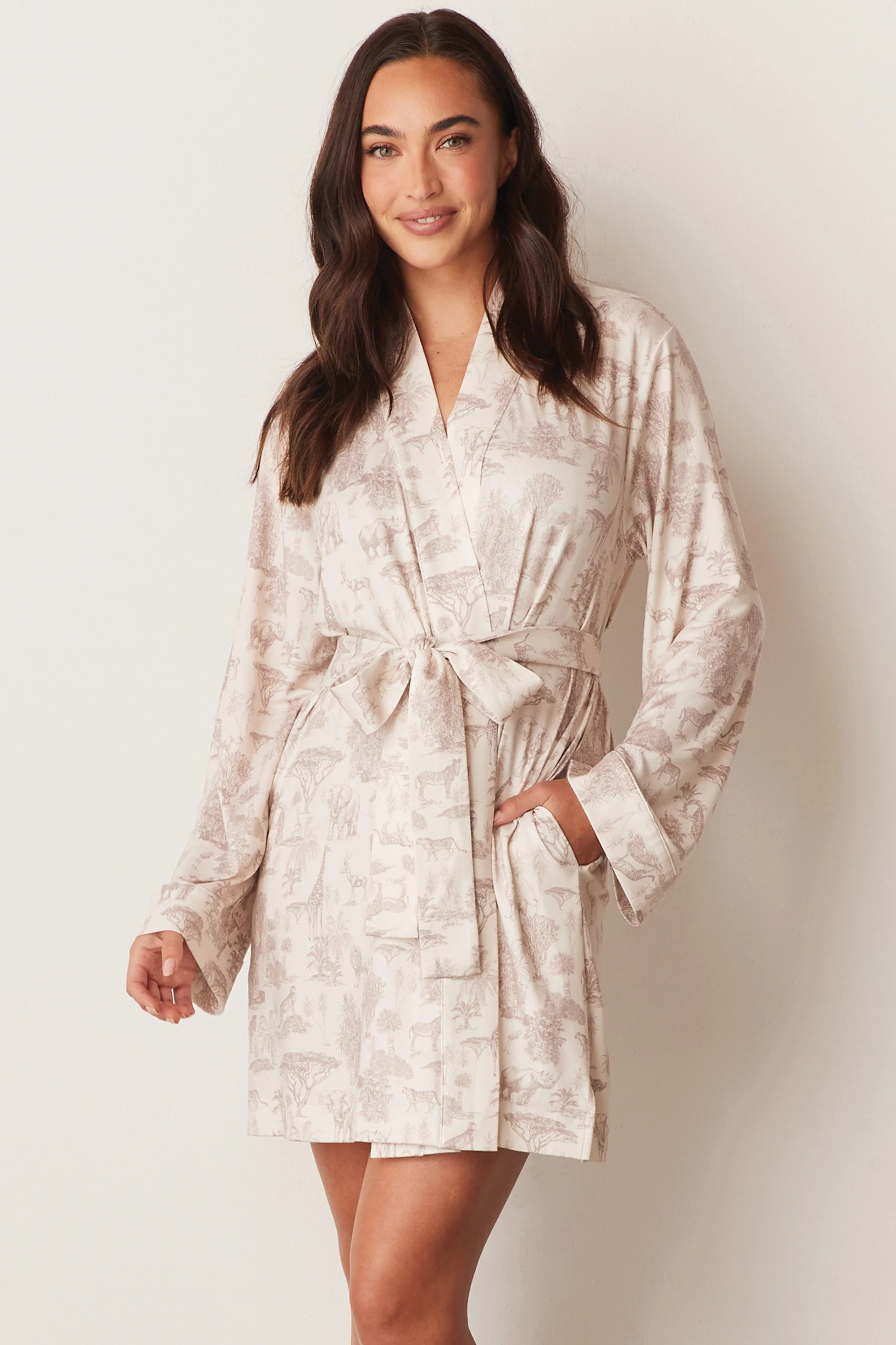 MEADOW CLASSIC SHORT ROBE | SAFARI TOILE | MASONgrey