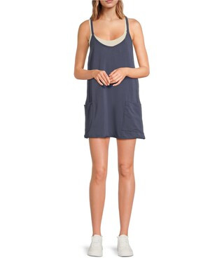 FP Movement Hot Shot V-Neck Sleeveless Patch Pocket Mini Dress | Dillard's | Dillard's
