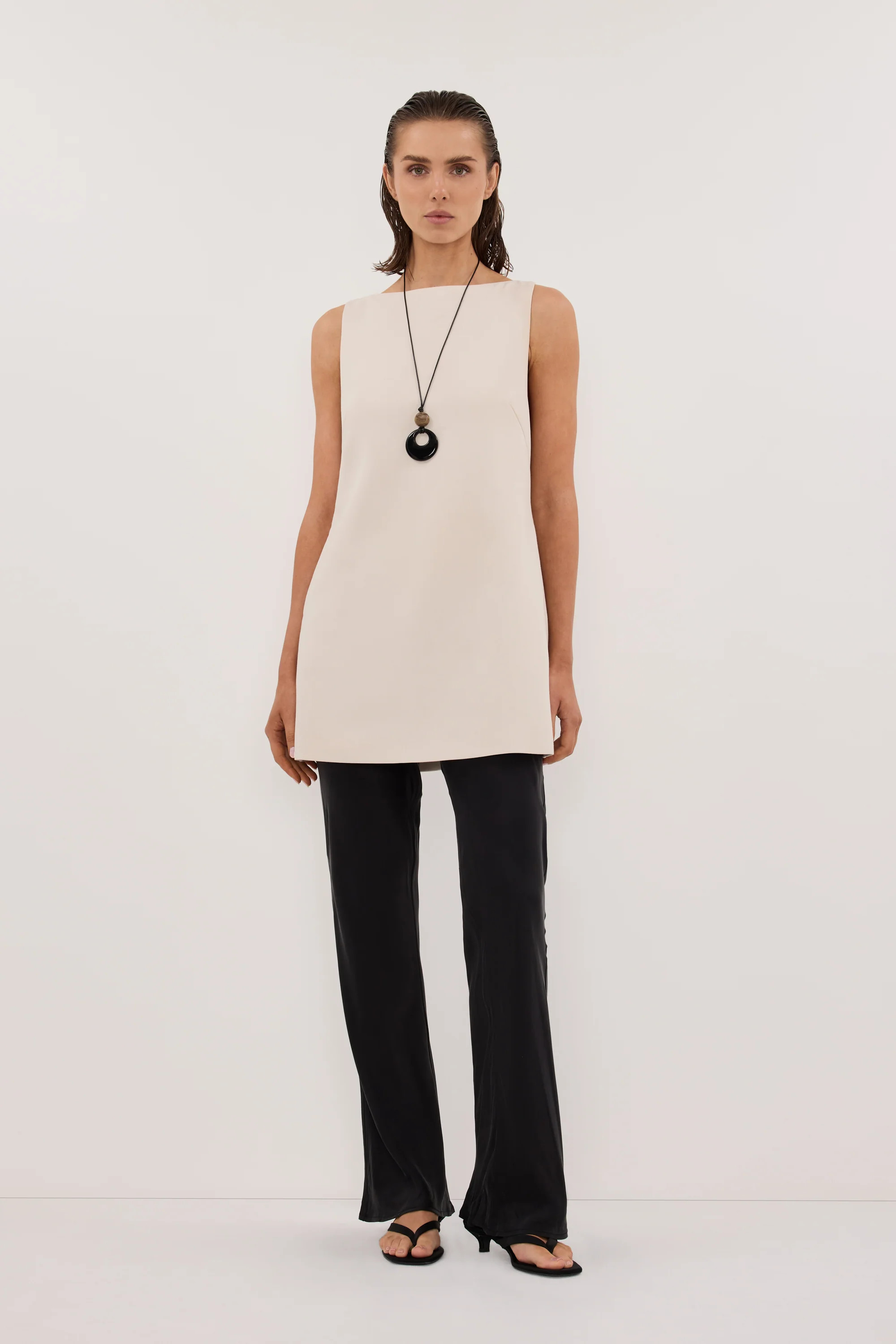 KYRA BLACK SILK BIAS PANTS | DISSH