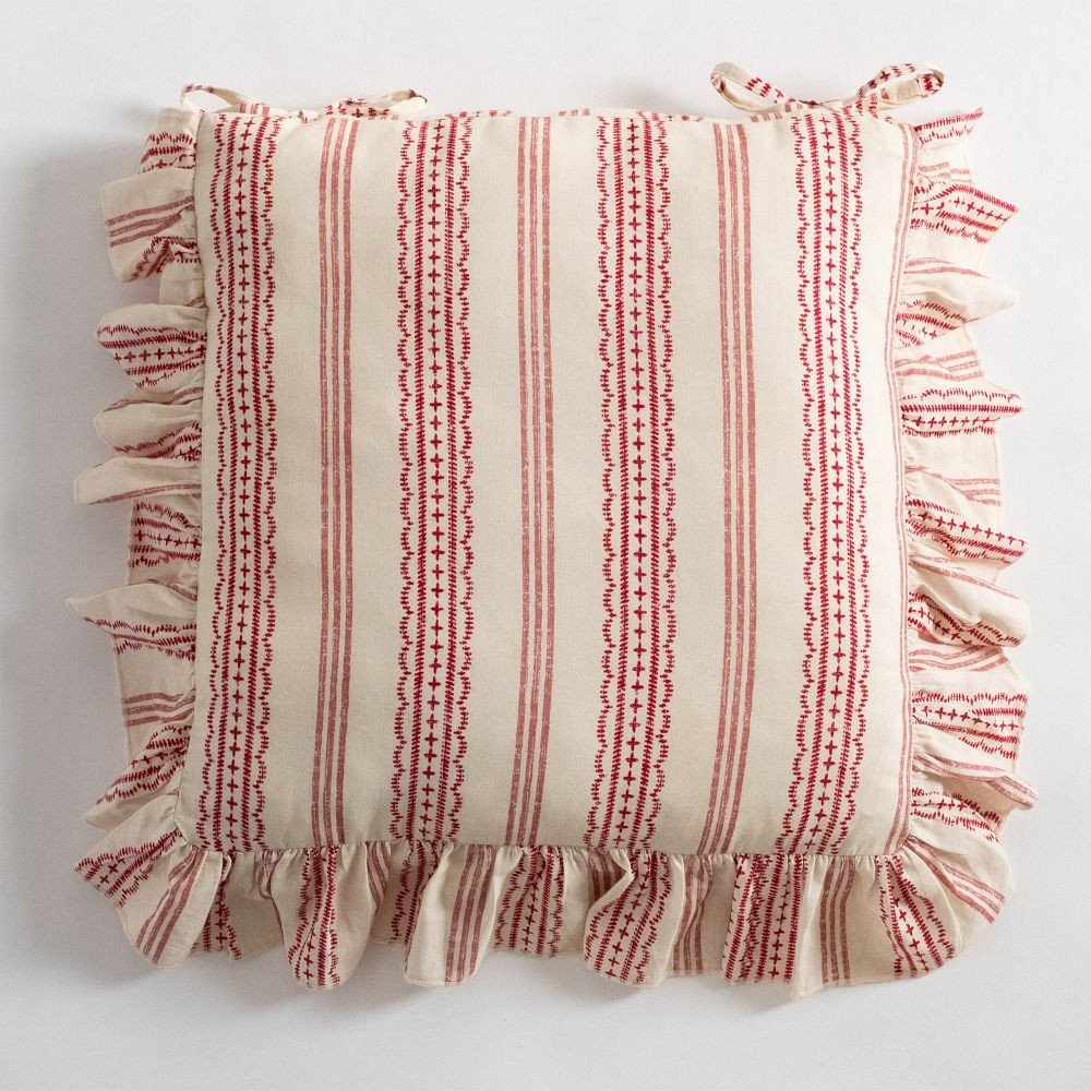 Ruffle Square Seat Cushion | GreenRow