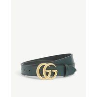 GG logo leather and suede belt | Selfridges