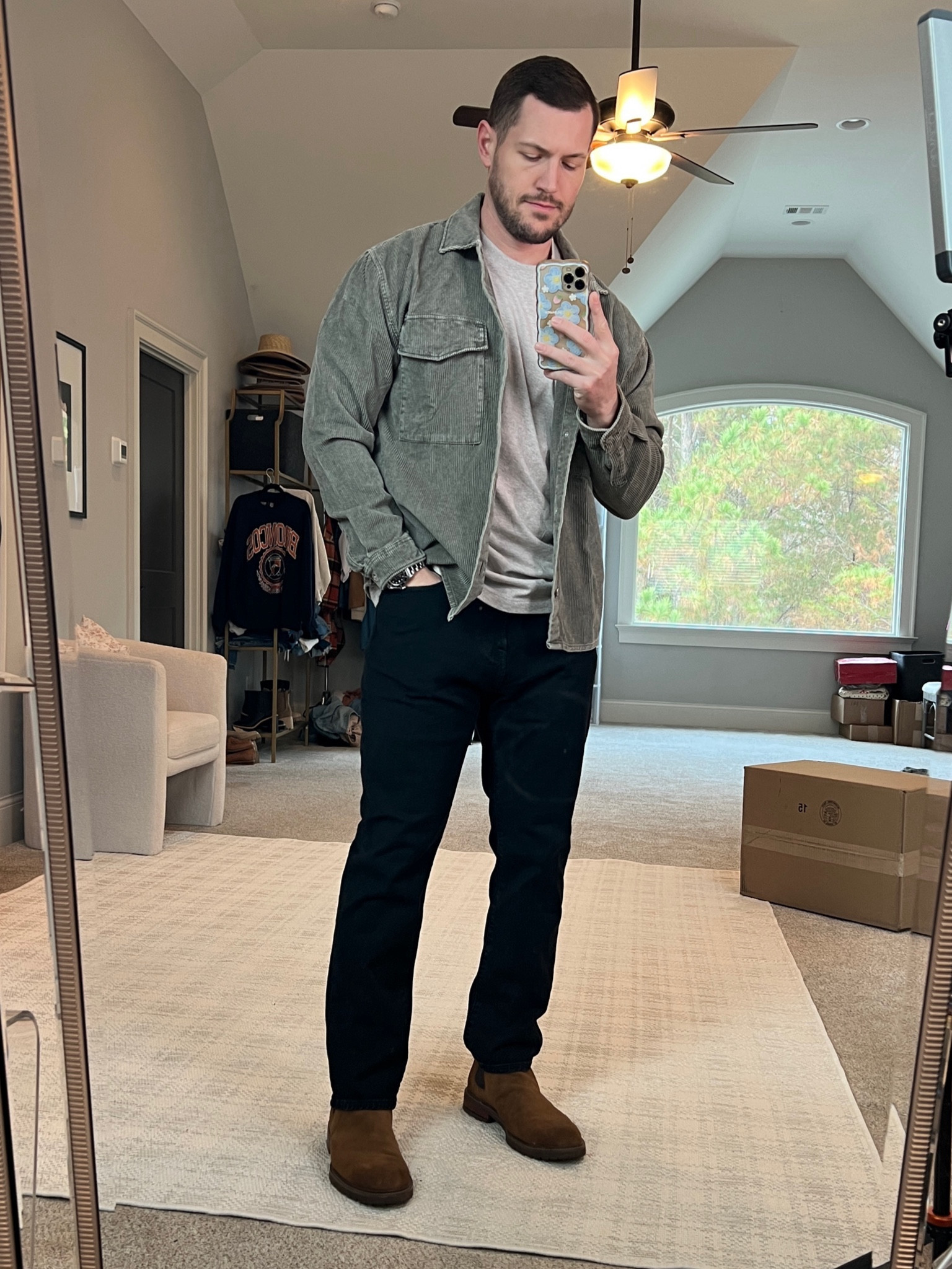 Men’s Fall Jacket corduroy olive grey black Jeans Large TTS brown boots comfy tee TTS L on jackets, TTS Jeans 34x30, size up 1 to XL on tees, ⭐️ 25% off EVERYTHING + extra 15% off with code CYBERAF!! ⭐️

#LTKmens #LTKHoliday #LTKSeasonal