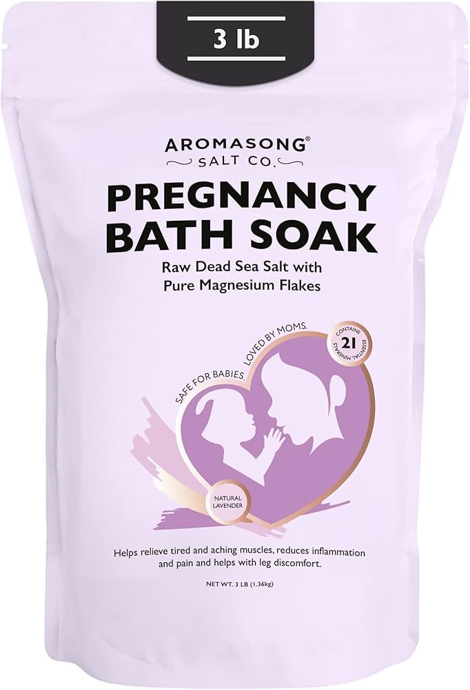 Aromasong Pregnancy Bath Soak 3 LB - 100% Pure Magnesium Flakes with 21 Essential Dead Sea Minera... | Amazon (US)