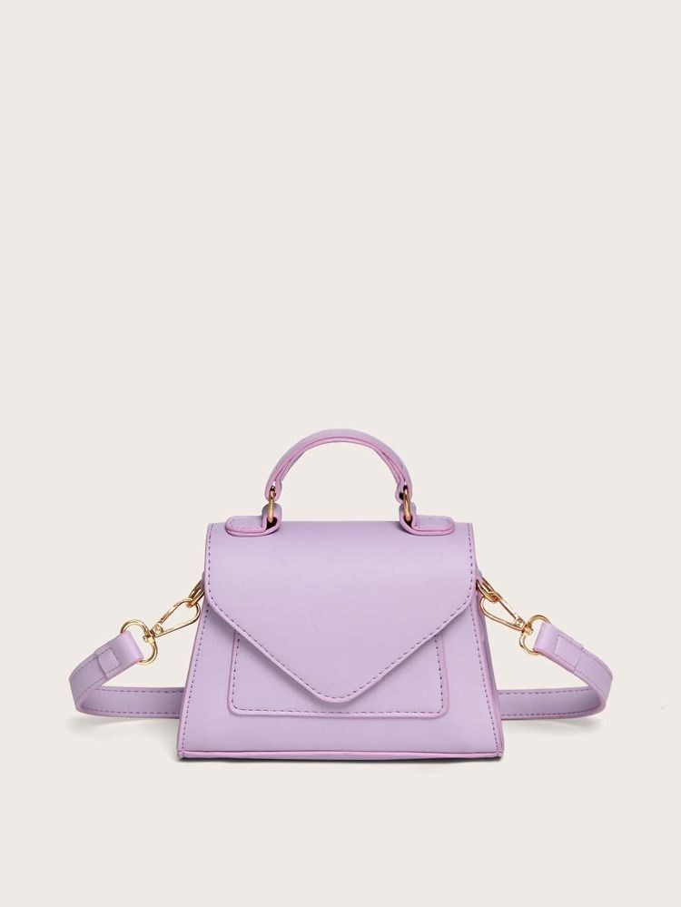 Mini Minimalist Flap Satchel Bag | SHEIN