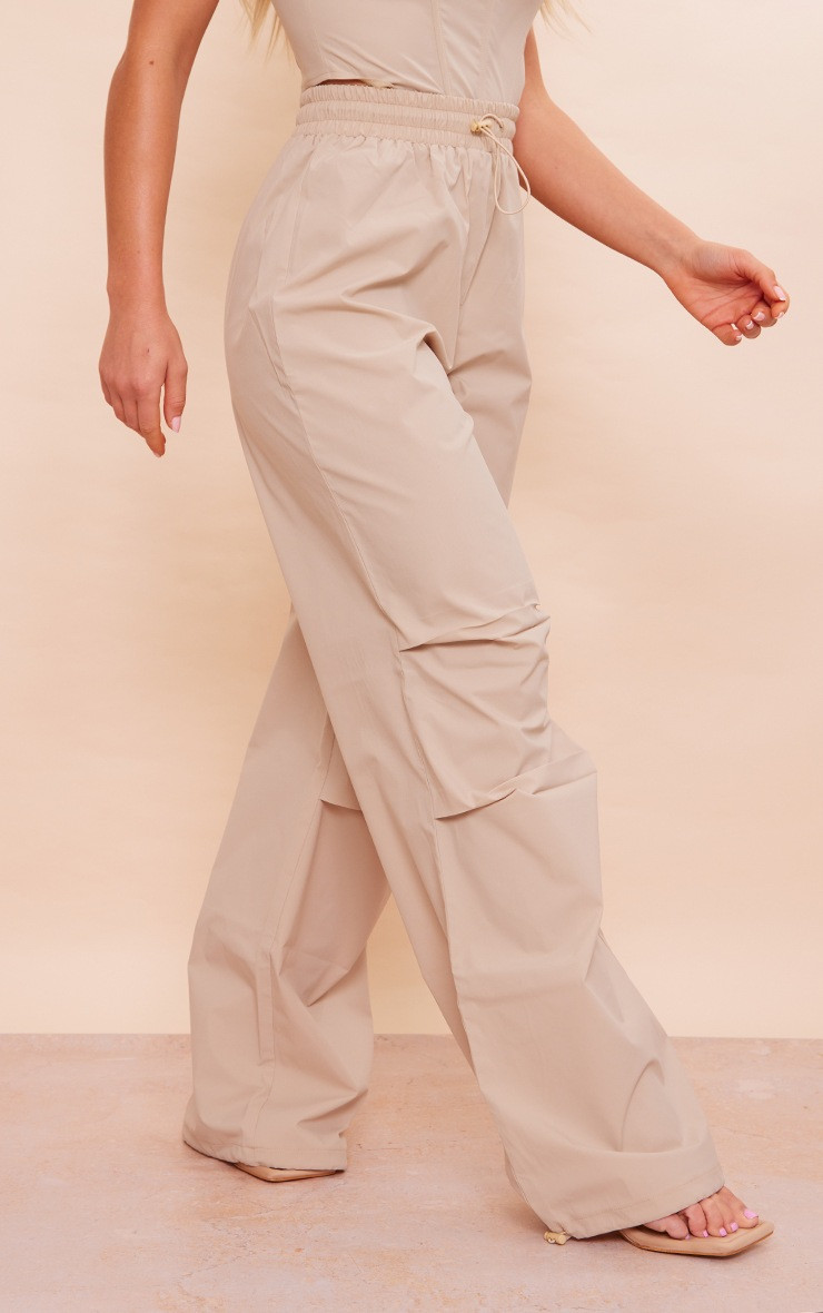 Stone Shell Toggle Drawstring Ruched Cargo Pants | PrettyLittleThing US