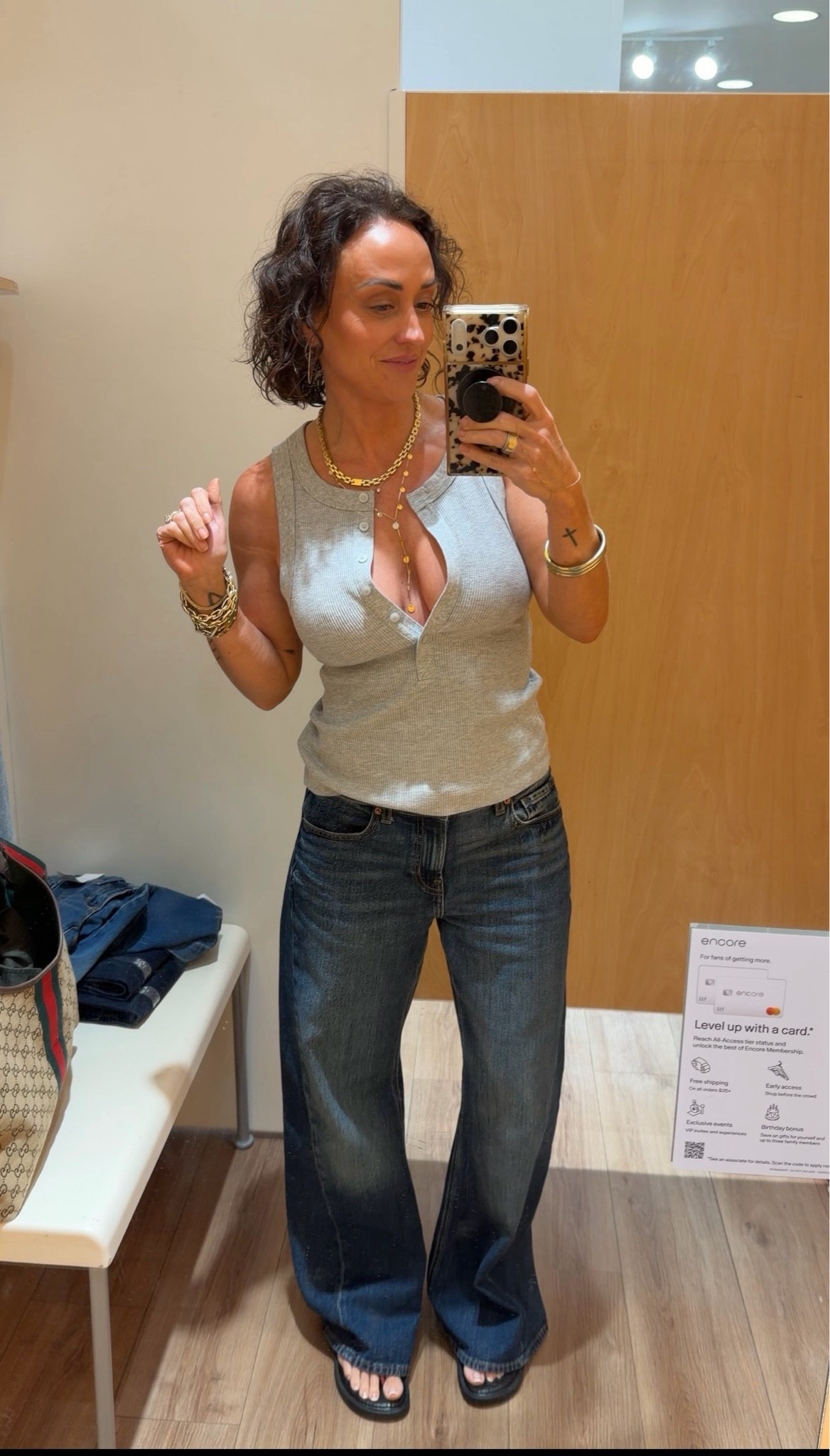 Today’s OOTD. S tank, 2 jeans. If in between sizes on the jeans go with smaller size these stretch as you wear and now fit like the 4 did.

#LTKootd #LTKgrwm #LTKdayinmylife