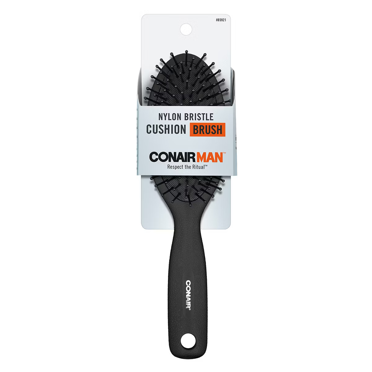 Conair for Men Nylon Bristle Cushion Black Hair Brush | Target