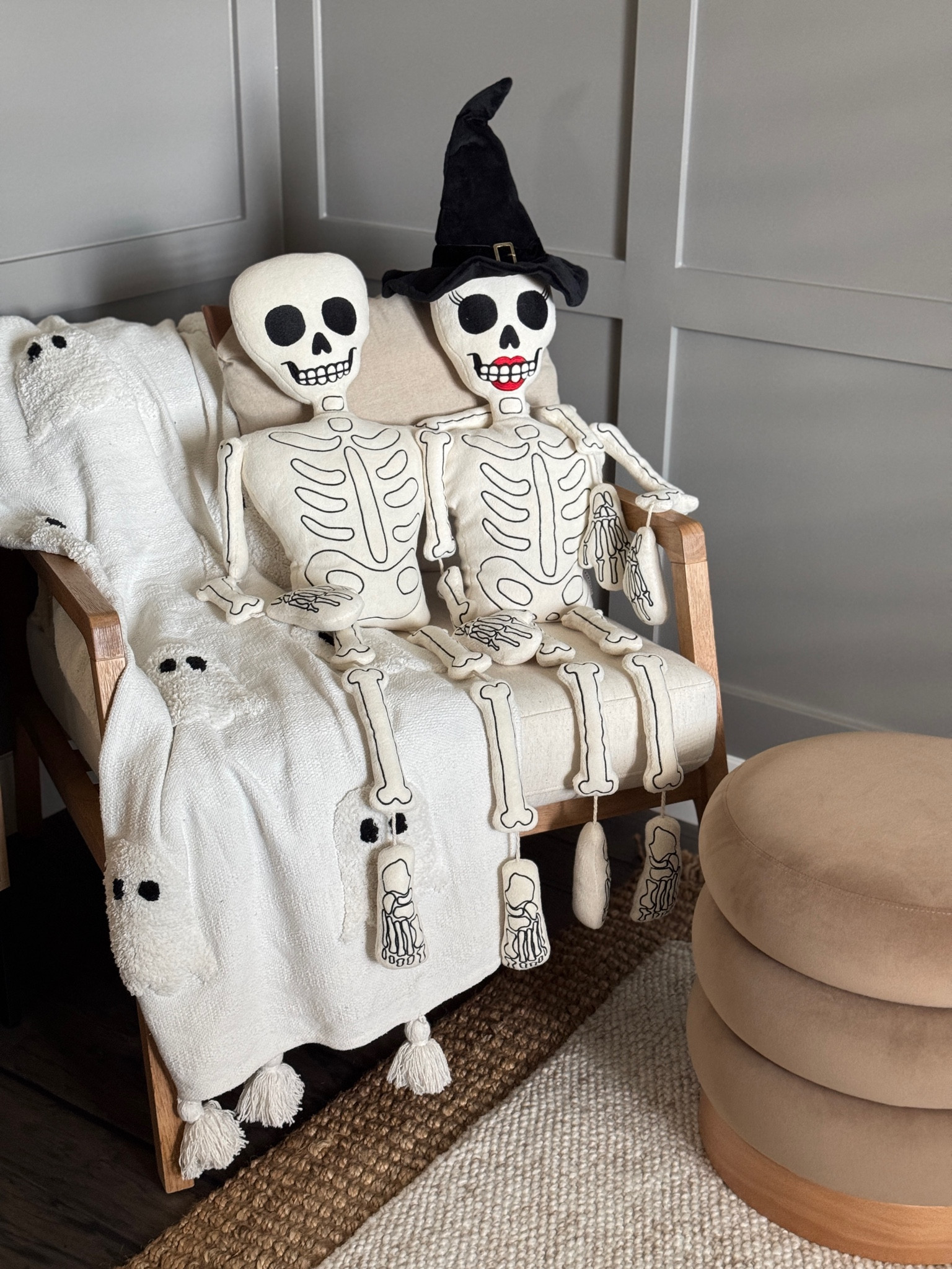 You can’t have one without the other. Mr. Bones was lonely & Ms. Bones is now on sale. Splurged a little on these, but nothing beats the real thing. 

Halloween Decorations - Skeleton Pillow - Skeleton - Pottery Barn  

#LTKHome #LTKSeasonal #LTKHalloween