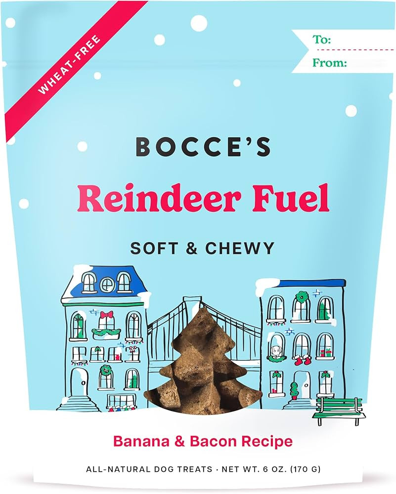 Bocce's Bakery All-Natural, Seasonal, Reindeer Fuel Dog Treats, Wheat-Free, Limited-Ingredient So... | Amazon (US)
