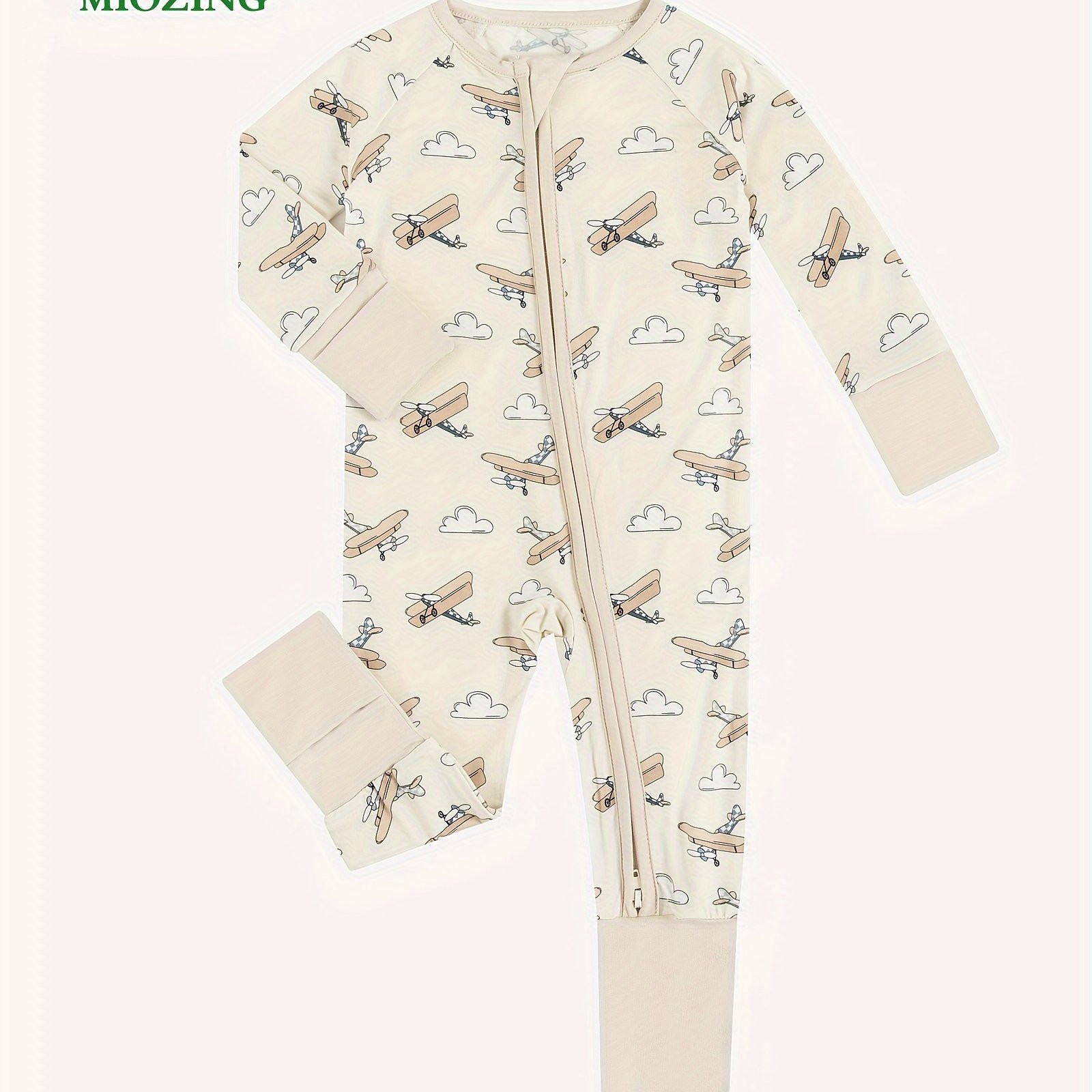 Miozing Bamboo Fiber Bodysuit Infants Retro Style Plane - Temu | Temu Affiliate Program