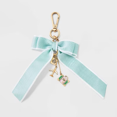 Large Bow Travel Themed Bag Charm - A New Day™ - Gold | Target