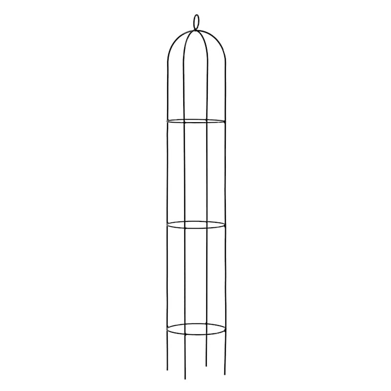 Black Metal Obelisk Trellis, 48" | At Home