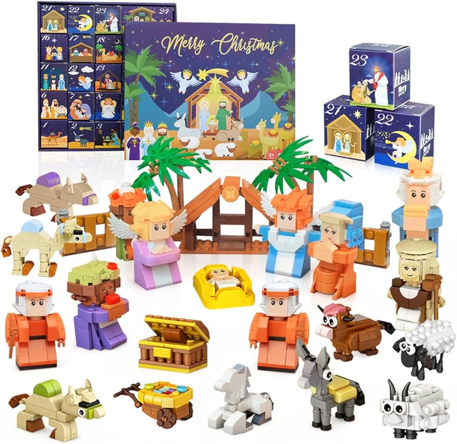 Nativity Advent Calendar 2025, 24 Days of Christmas advent calendar, Christmas Building Blocks Ki... | Amazon (US)