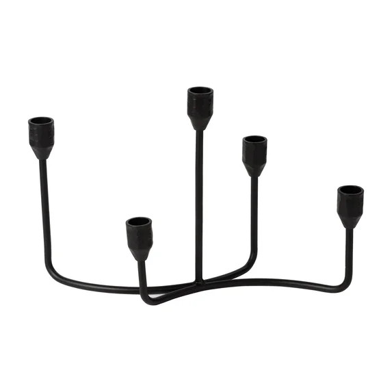 Better Homes & Gardens Decorative Indoor Black Iron Taper Candelabra | Walmart (US)