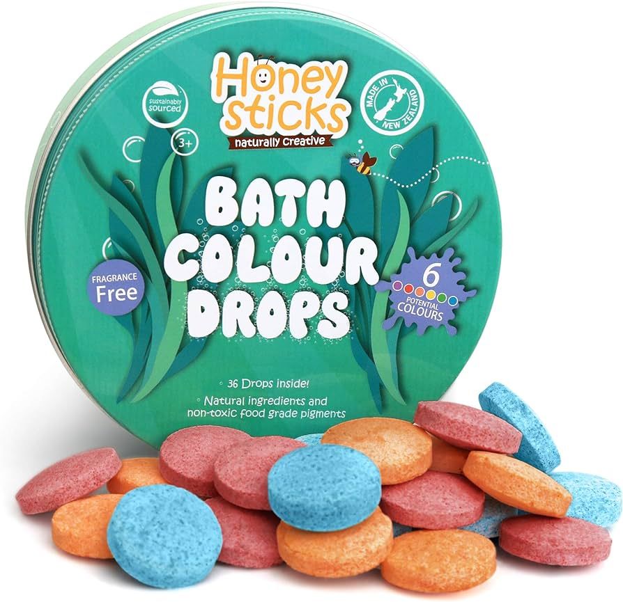 Honeysticks Bath Color Tablets for Kids - Non Toxic Bathtub Drops Made with Natural Ingredients a... | Amazon (US)