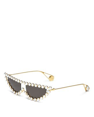 Gucci Women's Simulated Pearl Embellished Cat Eye Sunglasses  53mm  Jewelry & Accessories - Bloom... | Bloomingdale's (US)