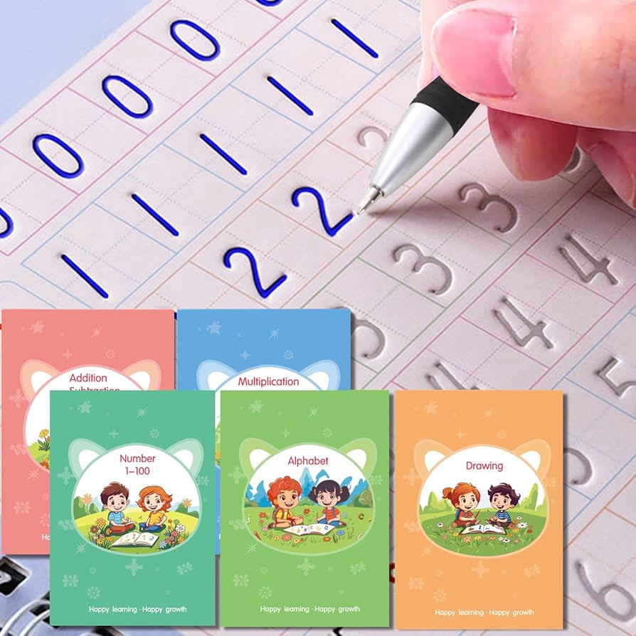 Magic Practice Copybook, Reusable Writing Practice Book, for Preschool Kids Age 3-8 ​Calligraph... | Amazon (US)
