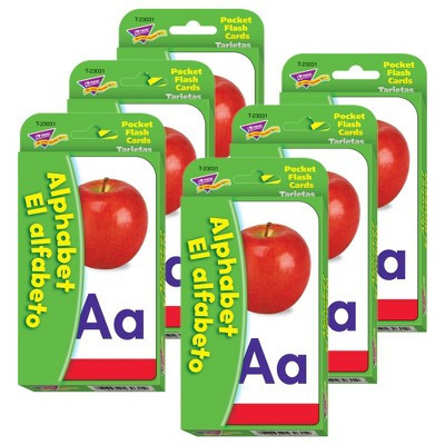 TREND Alphabet/El Alfabeto (EN/SP) Pocket Flash Cards, 6 Packs | Target