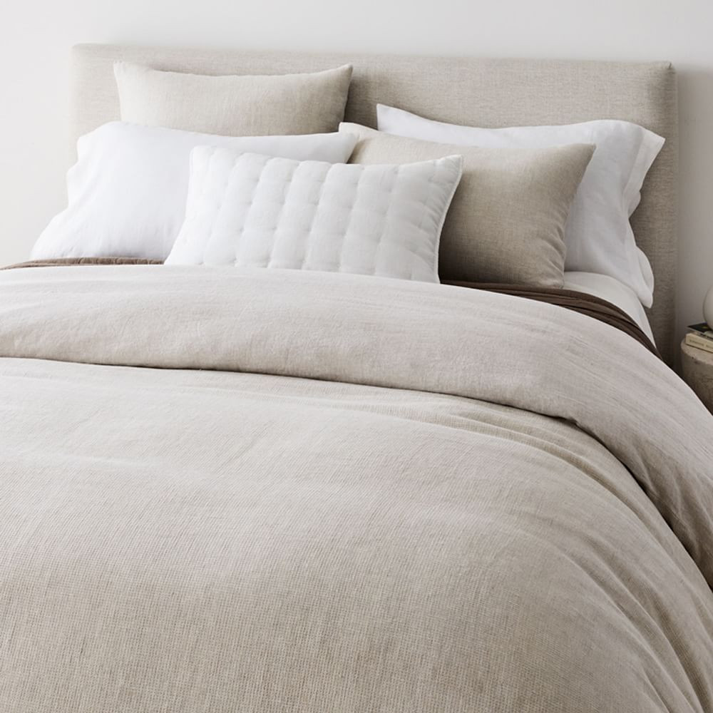 European Flax Linen Mini Waffle Duvet Cover & Shams | West Elm (US)