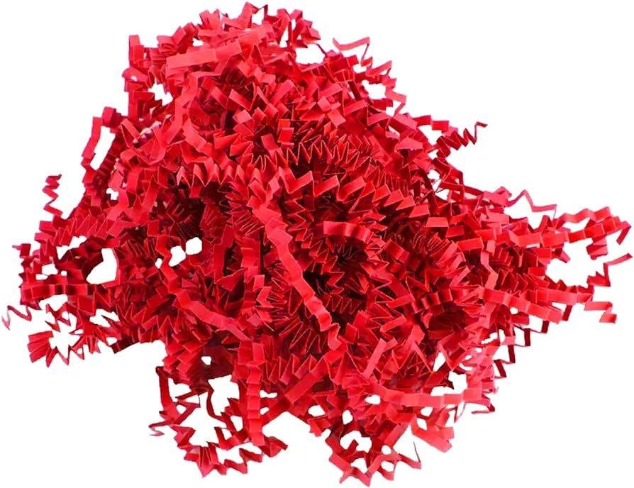 8 Oz Or Half Pound Shredded Paper for Basket Filling - Red Crinkle Paper for Box Filling - Eco-Ch... | Amazon (US)