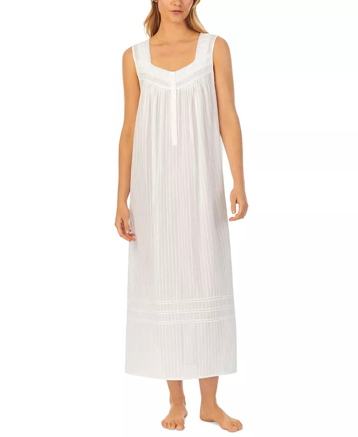 Eileen West Women's Cotton Dobby-Stripe Ballet Nightgown - Macy's | Macy's
