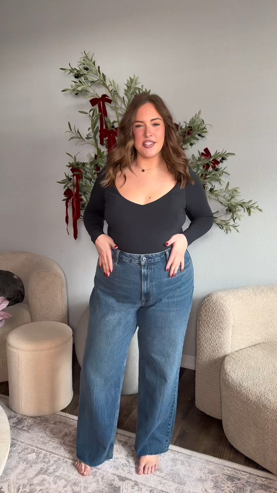 These are the best and comfiest jeans! Size XL in bodysuit and 33 long in jeans! 

#LTKMidsize #LTKSeasonal #LTKootd