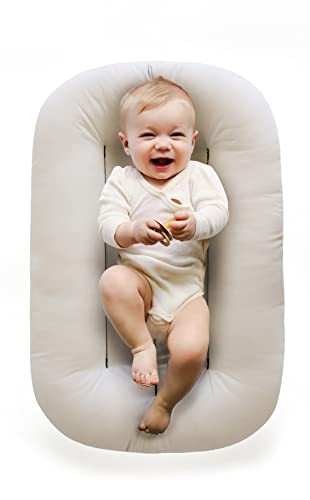 Snuggle Me Organic Bare | Baby Lounger & Infant Floor Seat | Newborn Essentials | Organic Cotton, Fi | Amazon (US)