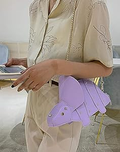 QZUnique Shoulder Handbags Women 3D Sequin Dinosaur Purse Animal Style Bags Zipper Crossbody Wall... | Amazon (US)