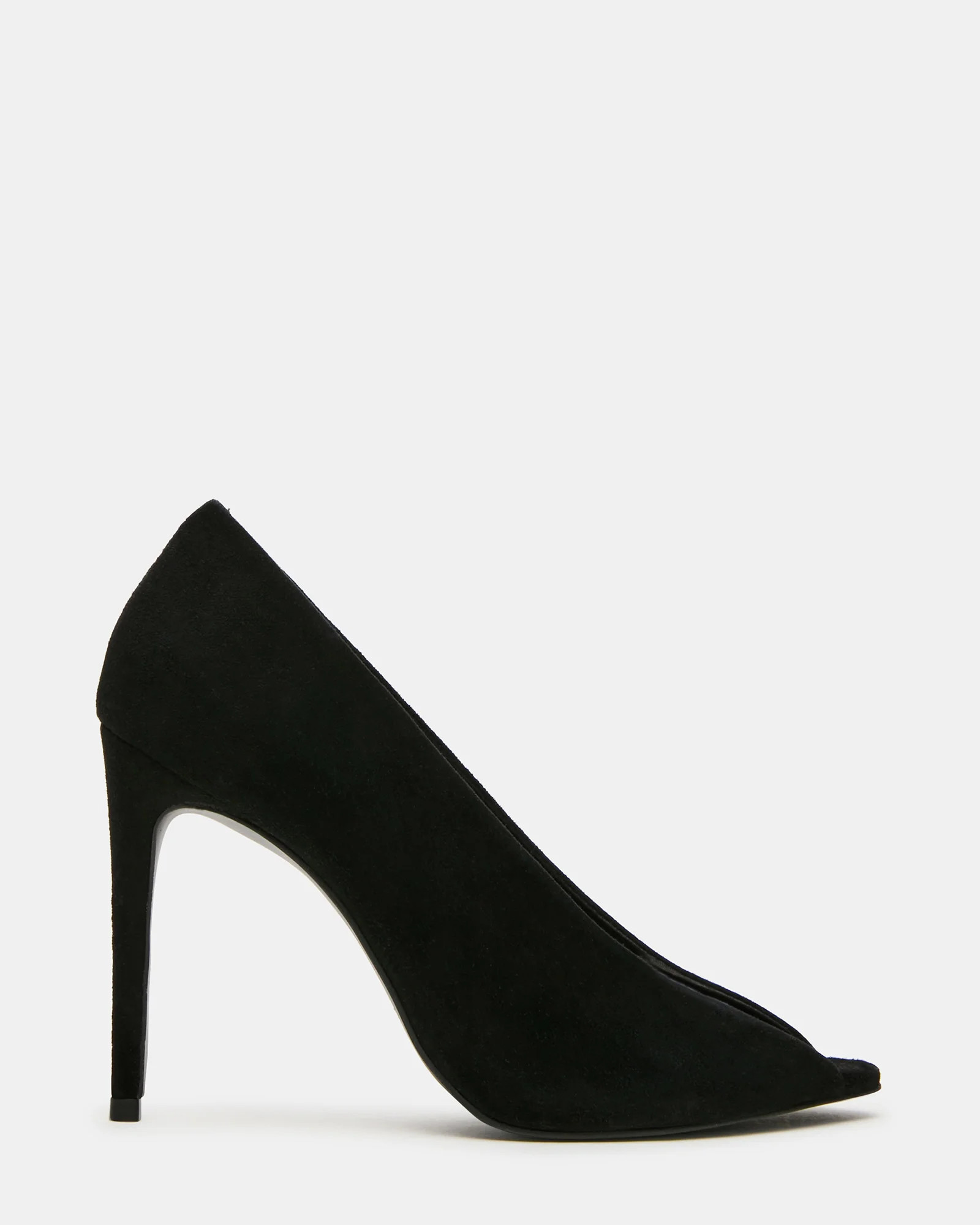 Steve Madden Women's Santino Peep Toe Heels - Black Suede - Size 9 - Leather | Steve Madden (US)
