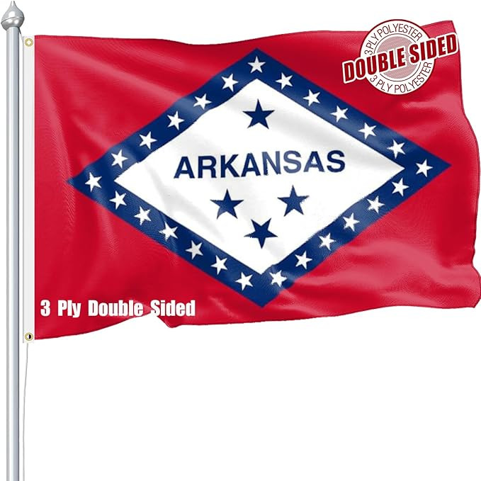 Arkansas Flag 3x5 FT Sturdy for Outside, Heavy Duty 3Ply Polyester Arkansas State Flags Outdoor, ... | Amazon (US)