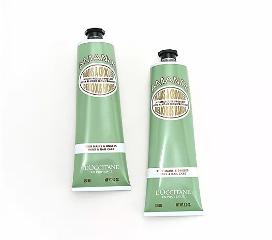 L'Occitane Jumbo 150ML Hand Cream Duo Almond or Shea - QVC.com | QVC